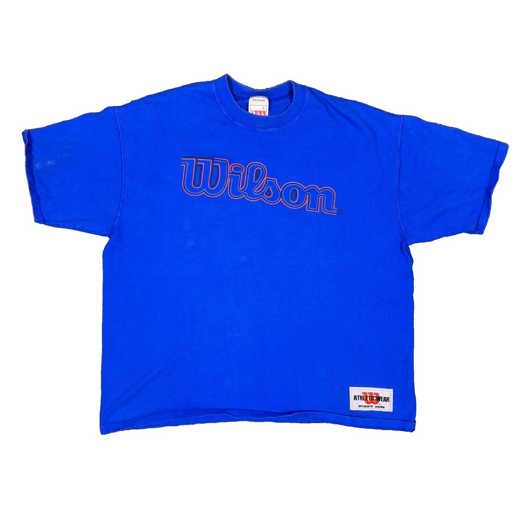 Vintage Mens Wilson T-Shirt XL Beefy Style Blue 90's‎ Premium Feel Read!